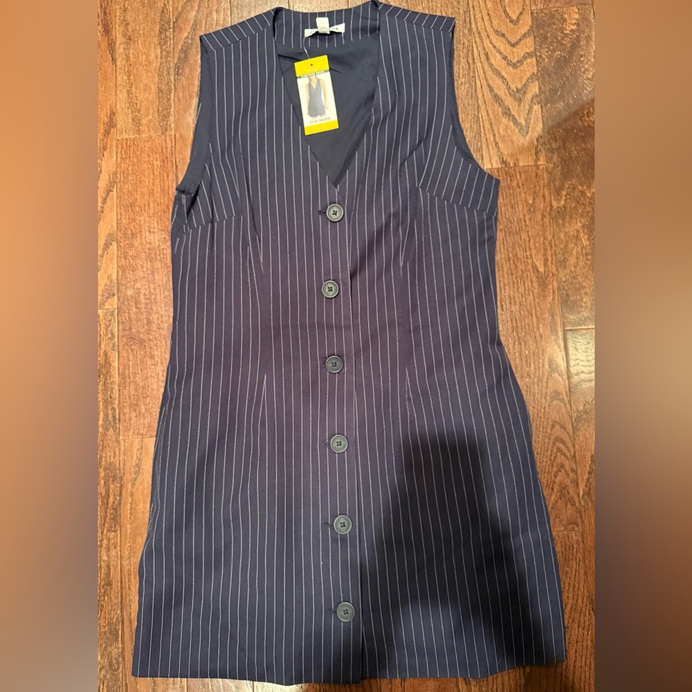 Steve Madden Navy Striped dress nwt medium